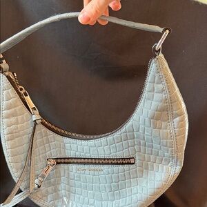 Marc Jacobs Sky Blue Croc-Embossed Shoulder Bag. Brand new Never Used!
